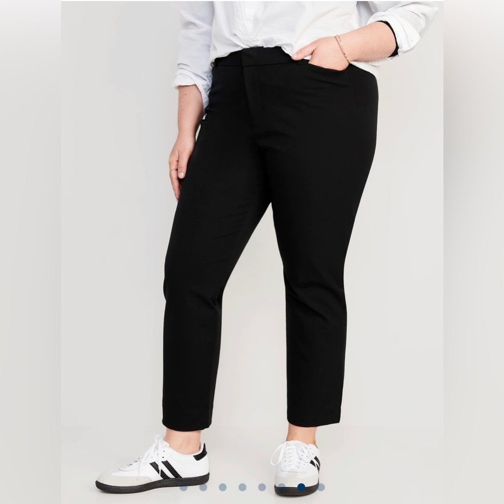 🆕 Old Navy Women’s High-Waisted Pixie Straight Ankle Pants Black 14 Tall Large - Picture 8 of 15